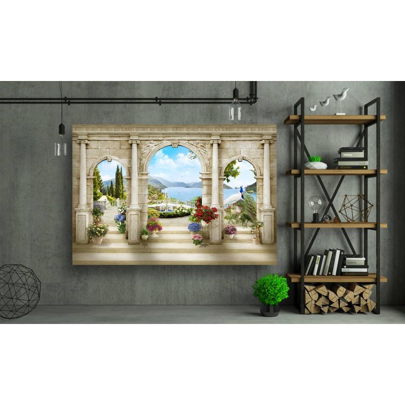 Casa si Gradina - Decoratiuni - Tablouri - Tablou canvas - Gradina din curte, 90x50 cm - Infinity.ro