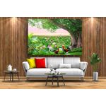 Casa si Gradina - Decoratiuni - Tablouri - Tablou canvas - Gradina cu pasari, 90x50 cm - Infinity.ro