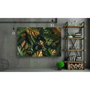 Tablou canvas - Frunze verzi si aurii