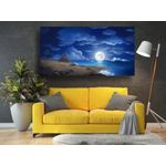 Casa si Gradina - Decoratiuni - Tablouri - Tablou canvas - Abstract luna si malul marii, 90x50 cm - Infinity.ro