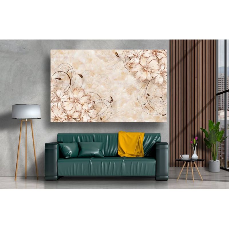 Casa si Gradina - Decoratiuni - Tablouri - Tablou canvas - Flori si ramuri bronz, 50x35 cm - Infinity.ro