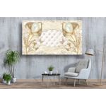 Casa si Gradina - Decoratiuni - Tablouri - Tablou canvas - Flori si perle auriu, 90x50 cm - Infinity.ro