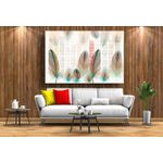 Casa si Gradina - Decoratiuni - Tablouri - Tablou canvas - Abstract pene pe fundal colorat, 50x35 cm - Infinity.ro