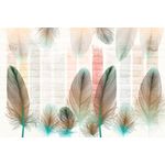 Casa si Gradina - Decoratiuni - Tablouri - Tablou canvas - Abstract pene pe fundal colorat, 50x35 cm - Infinity.ro