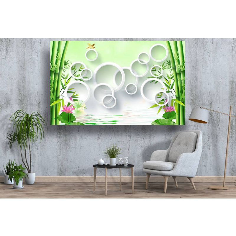 Casa si Gradina - Decoratiuni - Tablouri - Tablou canvas - Abstract trestie si cercuri, 75x50 cm - Infinity.ro