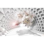 Casa si Gradina - Decoratiuni - Tablouri - Tablou canvas - Abstract tunel cu floare alba, 75x50 cm - Infinity.ro