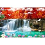 Casa si Gradina - Decoratiuni - Tablouri - Tablou canvas - Cascada si lacul, 90x50 cm - Infinity.ro