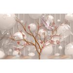 Casa si Gradina - Decoratiuni - Tablouri - Tablou canvas - Copac auriu cu perle, 90x50 cm - Infinity.ro