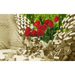 Casa si Gradina - Decoratiuni - Tablouri - Tablou canvas - Flori rosii 3d, 90x50 cm - Infinity.ro