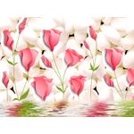 Casa si Gradina - Decoratiuni - Tablouri - Tablou canvas - Flori reflectate in apa, 100x70 cm - Infinity.ro