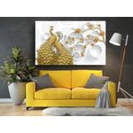 Casa si Gradina - Decoratiuni - Tablouri - Tablou canvas - Fazani abstract auriu, 75x50 cm - Infinity.ro