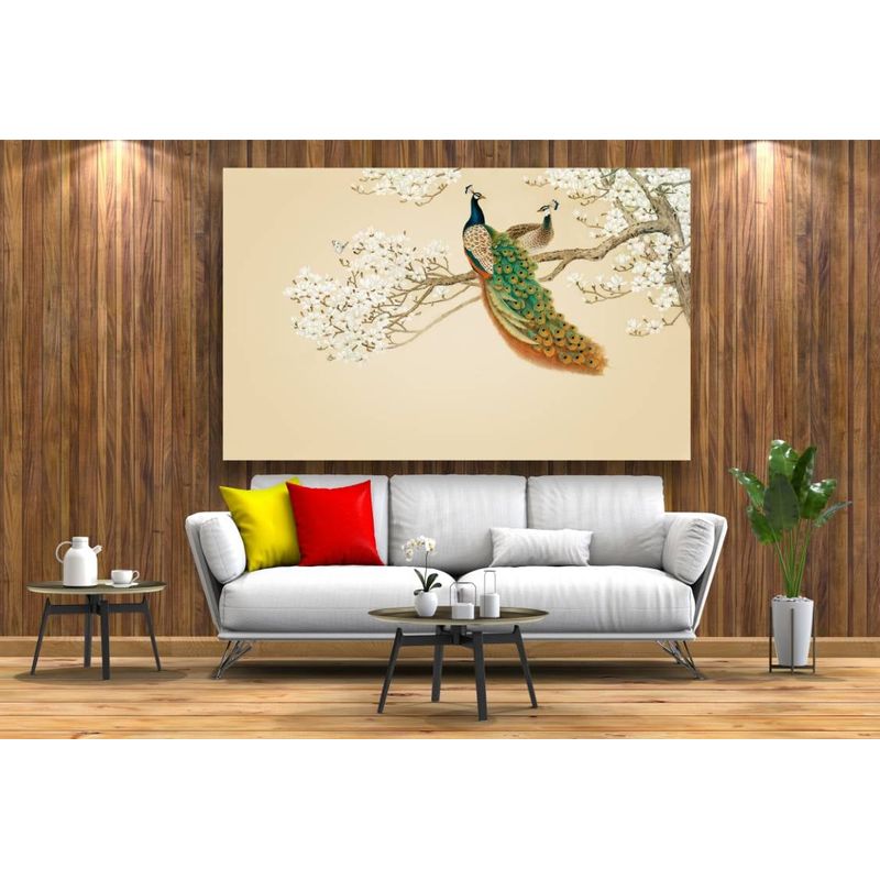 Casa si Gradina - Decoratiuni - Tablouri - Tablou canvas - Fazani pe creanga, 100x70 cm - Infinity.ro