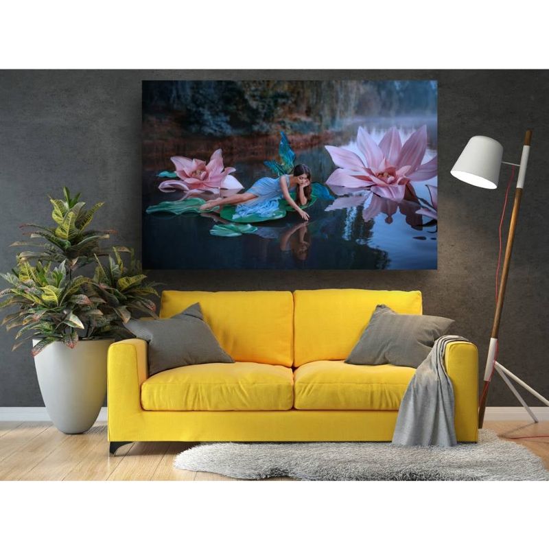 Casa si Gradina - Decoratiuni - Tablouri - Tablou canvas - Femeia pe lac, 75x50 cm - Infinity.ro