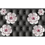 Casa si Gradina - Decoratiuni - Tablouri - Tablou canvas - Flori albe cu mov, 75x50 cm - Infinity.ro
