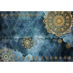 Casa si Gradina - Decoratiuni - Tablouri - Tablou canvas - Flori aurii pe albastru, 50x35 cm - Infinity.ro