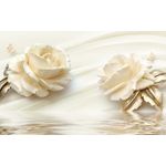 Casa si Gradina - Decoratiuni - Tablouri - Tablou canvas - Flori aurii reflexie in apa, 90x50 cm - Infinity.ro