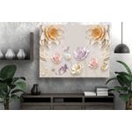Casa si Gradina - Decoratiuni - Tablouri - Tablou canvas - Flori colorate si perle, 90x50 cm - Infinity.ro