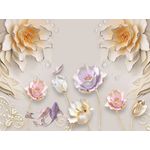 Casa si Gradina - Decoratiuni - Tablouri - Tablou canvas - Flori colorate si perle, 90x50 cm - Infinity.ro