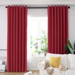 Casa si Gradina - Textile si covoare - Perdele si draperii - Draperii - Set draperie din catifea blackout cu inele crom, Madison, 250x230 cm, densitate 700 g ml, Dark Scarlet, 2 buc - Infinity.ro