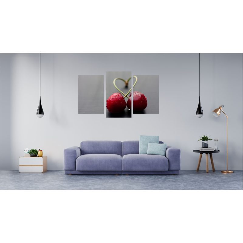 Casa si Gradina - Decoratiuni - Tablouri - Tablou multicanvas 3 piese Food and Drinks model 34, 150x90 cm - Infinity.ro