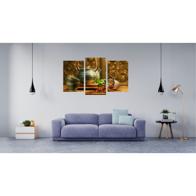 Casa si Gradina - Decoratiuni - Tablouri - Tablou multicanvas 3 piese Food and Drinks model 231, 150x90 cm - Infinity.ro