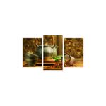 Casa si Gradina - Decoratiuni - Tablouri - Tablou multicanvas 3 piese Food and Drinks model 231, 150x90 cm - Infinity.ro