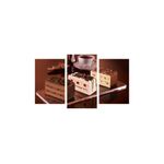 Casa si Gradina - Decoratiuni - Tablouri - Tablou multicanvas 3 piese Food and Drinks model 198, 150x90 cm - Infinity.ro