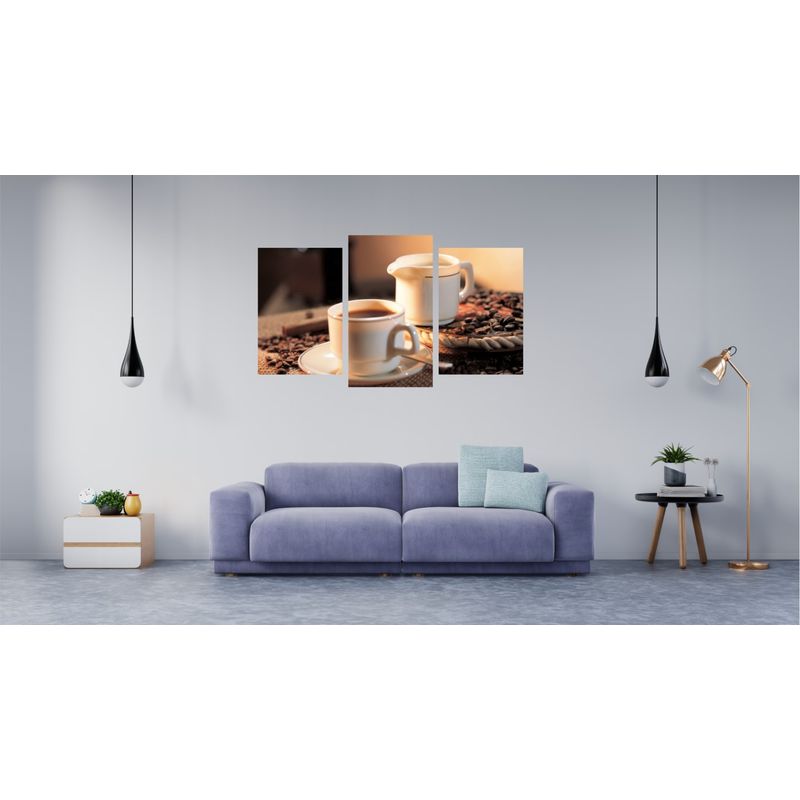 Casa si Gradina - Decoratiuni - Tablouri - Tablou multicanvas 3 piese Food and Drinks model 172, 150x90 cm - Infinity.ro