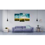 Casa si Gradina - Decoratiuni - Tablouri - Tablou multicanvas 3 piese Campul de floarea soarelui, 150x90 cm - Infinity.ro