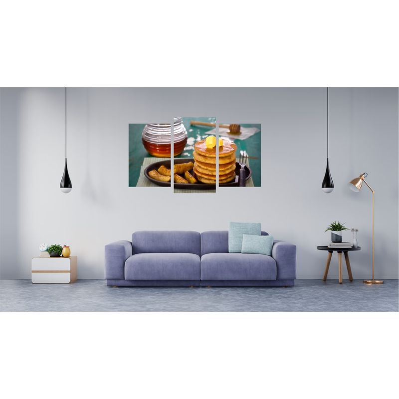 Casa si Gradina - Decoratiuni - Tablouri - Tablou multicanvas 3 piese Food and Drinks model 204, 150x90 cm - Infinity.ro
