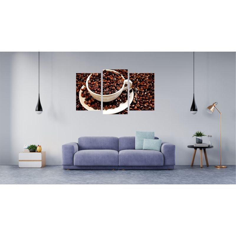 Casa si Gradina - Decoratiuni - Tablouri - Tablou multicanvas 3 piese Food and Drinks model 151, 150x90 cm - Infinity.ro
