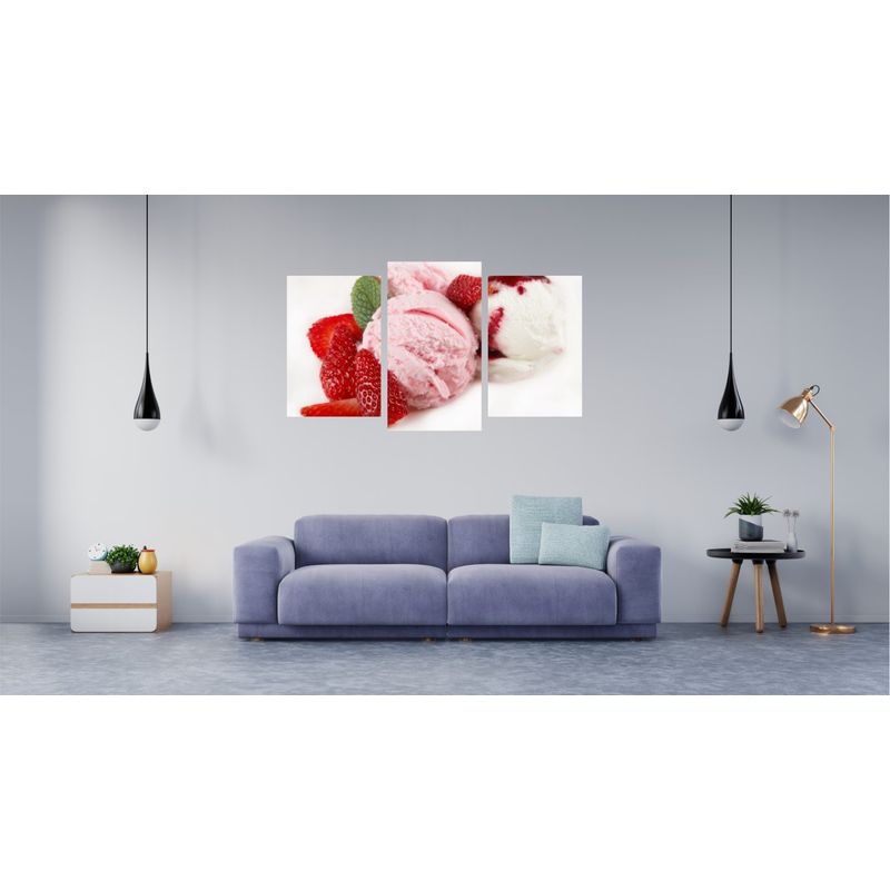 Casa si Gradina - Decoratiuni - Tablouri - Tablou multicanvas 3 piese Food and Drinks model 105, 150x90 cm - Infinity.ro