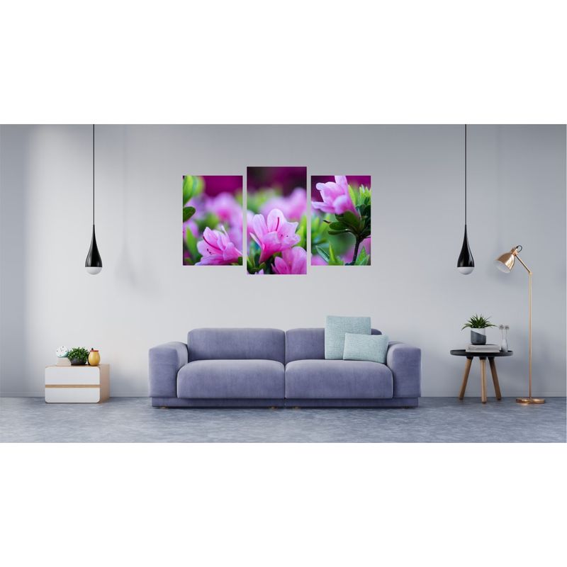Casa si Gradina - Decoratiuni - Tablouri - Tablou multicanvas 3 piese Flori model 21, 150x90 cm - Infinity.ro