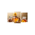 Casa si Gradina - Decoratiuni - Tablouri - Tablou multicanvas 3 piese Food and Drinks model 167, 150x90 cm - Infinity.ro
