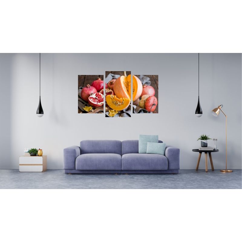 Casa si Gradina - Decoratiuni - Tablouri - Tablou multicanvas 3 piese Food and Drinks model 197, 150x90 cm - Infinity.ro