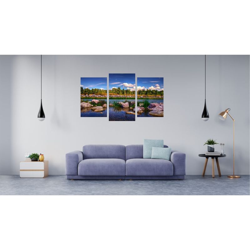 Casa si Gradina - Decoratiuni - Tablouri - Tablou multicanvas 3 piese Natura model 100, 150x90 cm - Infinity.ro