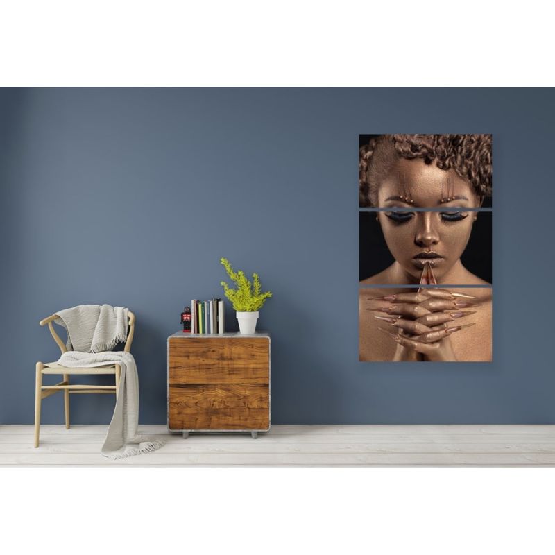 Casa si Gradina - Decoratiuni - Tablouri - Tablou multicanvas 3 piese model Portret fata 1, 90x150 cm - Infinity.ro