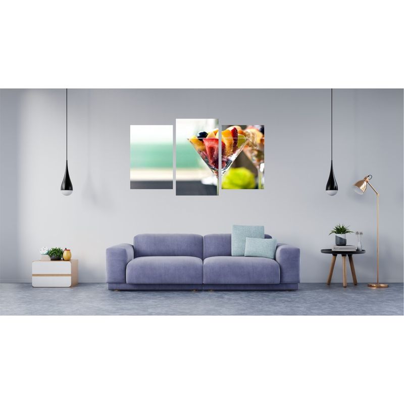 Casa si Gradina - Decoratiuni - Tablouri - Tablou multicanvas 3 piese Food and Drinks model 9, 150x90 cm - Infinity.ro