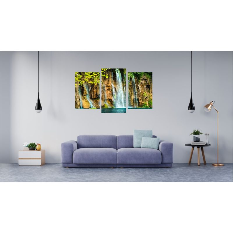 Casa si Gradina - Decoratiuni - Tablouri - Tablou multicanvas 3 piese model Cascada 6, 150x90 cm - Infinity.ro