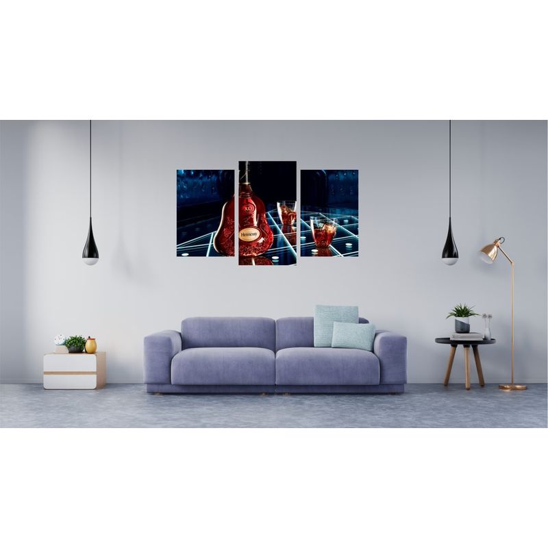 Casa si Gradina - Decoratiuni - Tablouri - Tablou multicanvas 3 piese Food and Drinks model 83, 150x90 cm - Infinity.ro