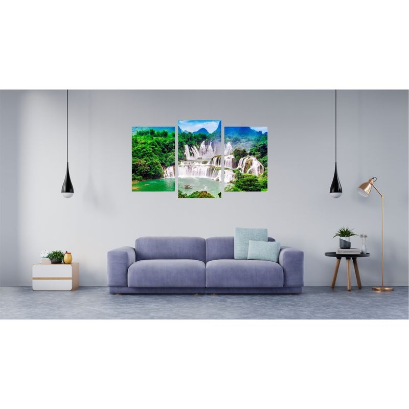Casa si Gradina - Decoratiuni - Tablouri - Tablou multicanvas 3 piese model Cascada 1, 150x90 cm - Infinity.ro