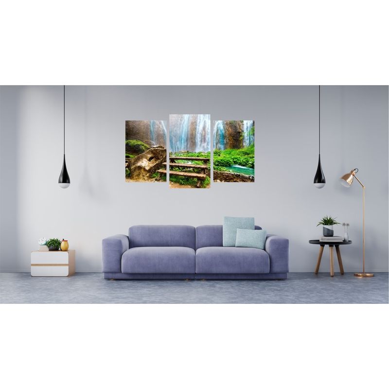 Casa si Gradina - Decoratiuni - Tablouri - Tablou multicanvas 3 piese model Cascada 4, 150x90 cm - Infinity.ro