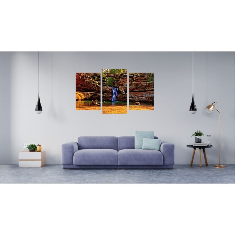Casa si Gradina - Decoratiuni - Tablouri - Tablou multicanvas 3 piese model Cascada 20, 150x90 cm - Infinity.ro