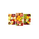 Casa si Gradina - Decoratiuni - Tablouri - Tablou multicanvas 3 piese Food and Drinks model 99, 150x90 cm - Infinity.ro