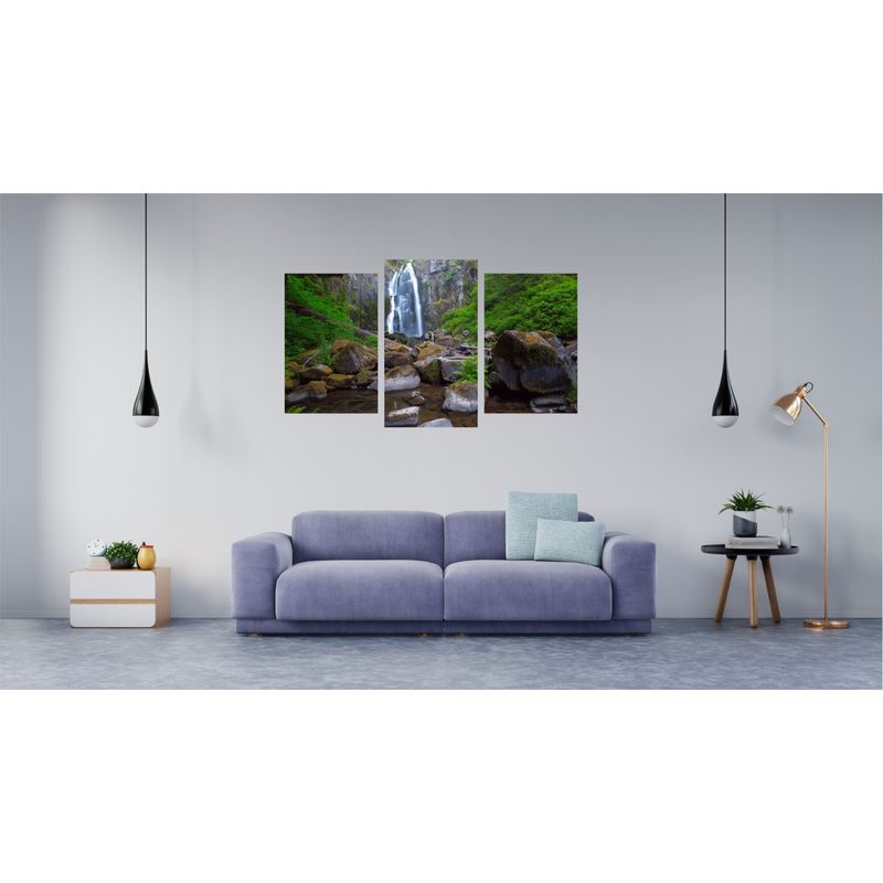 Casa si Gradina - Decoratiuni - Tablouri - Tablou multicanvas 3 piese model Cascada 13, 150x90 cm - Infinity.ro