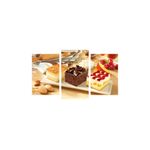Casa si Gradina - Decoratiuni - Tablouri - Tablou multicanvas 3 piese Food and Drinks model 70, 150x90 cm - Infinity.ro
