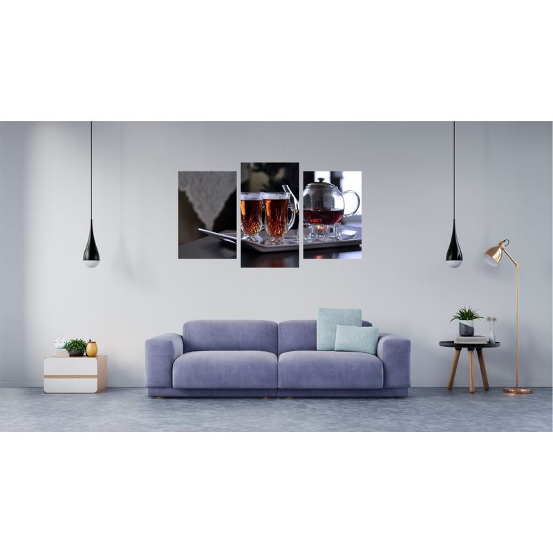 Casa si Gradina - Decoratiuni - Tablouri - Tablou multicanvas 3 piese Food and Drinks model 7, 150x90 cm - Infinity.ro
