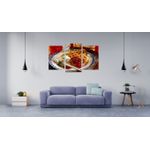 Casa si Gradina - Decoratiuni - Tablouri - Tablou multicanvas 3 piese Food and Drinks model 61, 150x90 cm - Infinity.ro