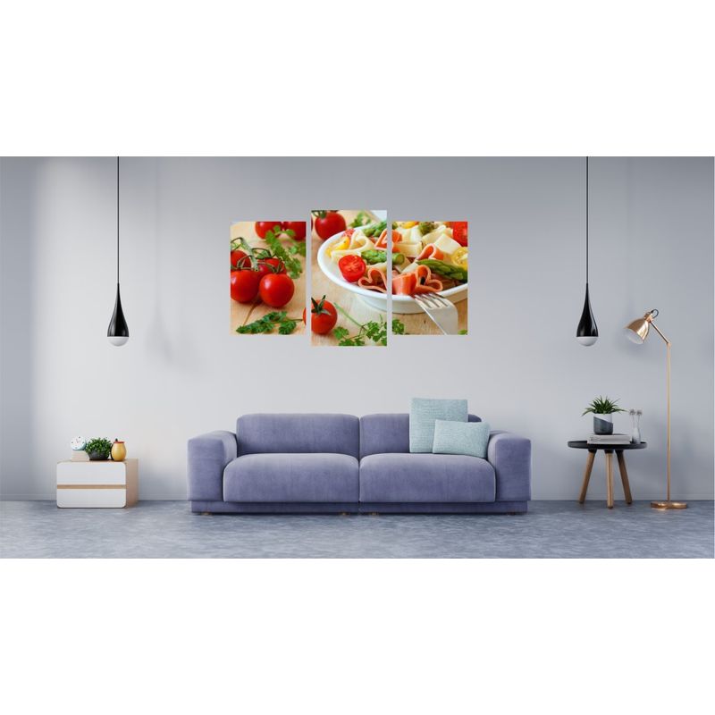 Casa si Gradina - Decoratiuni - Tablouri - Tablou multicanvas 3 piese Food and Drinks model 56, 150x90 cm - Infinity.ro