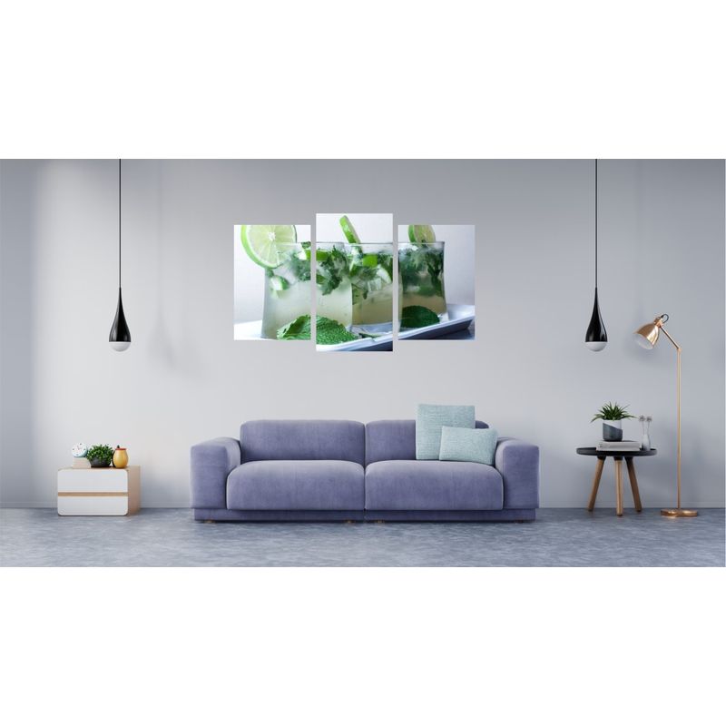 Casa si Gradina - Decoratiuni - Tablouri - Tablou multicanvas 3 piese Food and Drinks model 69, 150x90 cm - Infinity.ro
